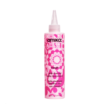 AMIKA  galvos odą valantis aliejus su rožiniu moliu ir anglimi – detox reset pink charcoal scalp cleansing oil