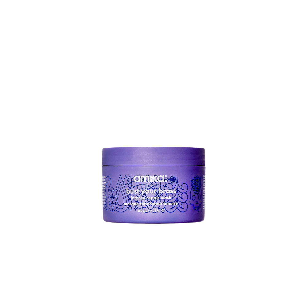 AMIKA  plaukų kaukė su ultra violeto pigmentu – bust your brass intense repair mask